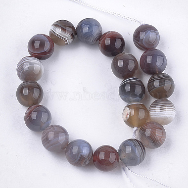 Natural Botswana Agate Beads Strands(G-S333-10mm-026)-2