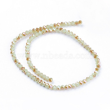 Imitation Jade Half Plated Faceted Rondelle Electroplate Glass Bead Strands(X-EGLA-D020-3x2mm-58)-2