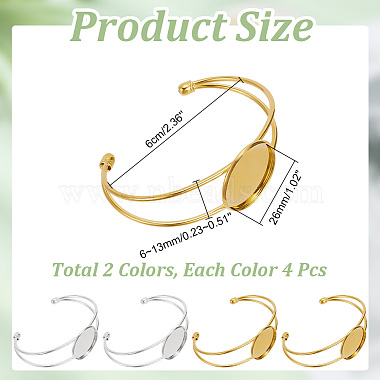8Pcs 2 Colors Brass Cuff Bangle Making(KK-AR0003-77)-2