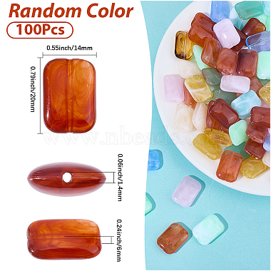 100Pcs Opaque Acrylic Beads(MACR-SP0002-21)-2