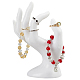 Mannequin en plastique présentoir de bijoux à main(RDIS-WH0009-013B)-1
