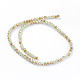 Imitation Jade Half Plated Faceted Rondelle Electroplate Glass Bead Strands(X-EGLA-D020-3x2mm-58)-2