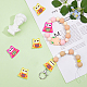 16Pcs 2 Colors Owl Food Grade Eco-Friendly Silicone Beads(SIL-DC0001-32)-5