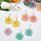 Olycraft 3D Printed Sunflower Charm Dangle Earring Making Kit for Girl Women(DIY-OC0007-69)-5