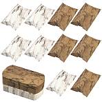 30Pcs 2 Styles Marble Printed Paper Pillow Gift Boxes, Packaging Boxes, Party Favor Sweet Candy Box, Mixed Color, 9.9x5.5x0.1cm, Finished Product: 8x5.5x2cm, 15pcs/style(CON-FS0001-21A)