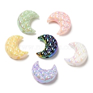 Opaque Acrylic Beads, AB Color Plated, Moon, Mixed Color, 20x17.5x9.5mm, Hole: 3mm(MACR-D074-06)