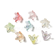 Transparent Acrylic Bead Caps, Lily Flower, Random Color, 16x12mm, Hole: 1.2mm, 825pcs/500g(OACR-H016-05)