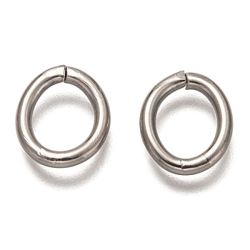 201 Stainless Steel Jump Ring, Open Jump Rings, Oval, Stainless Steel Color, 13x11x2mm, Inner Diameter: 7x9mm