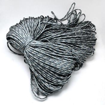 7 Inner Cores Polyester & Spandex Cord Ropes, for Rope Bracelets Making, Slate Gray, 4mm, about 109.36 yards(100m)/bundle, 420~500g/bundle