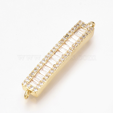 Brass Micro Pave Cubic Zirconia Links(ZIRC-T004-66G)-2