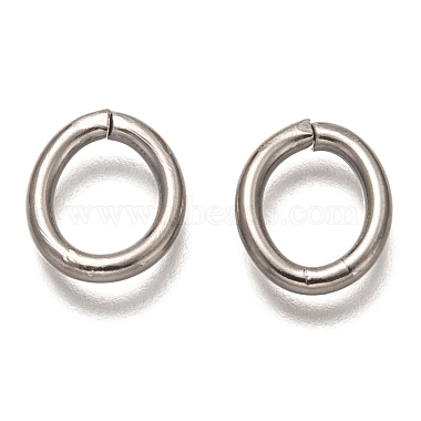 Stainless Steel Color Oval 304 Stainless Steel Close but Unsoldered Jump Rings