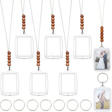 Clear Rectangle Plastic Pendant Decorations