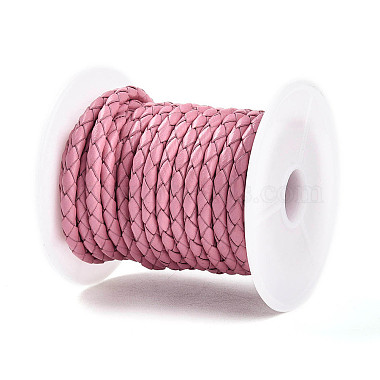 Braided Cowhide Leather Cord(NWIR-N005-01D-5mm)-2