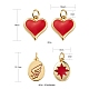 10Pcs 5 Style Real 18K Gold Plated Brass with Jump Rings Enamel Charms(KK-LS0001-36)-3