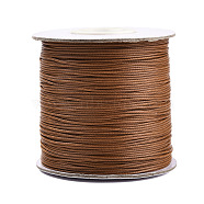 Waxed Polyester Cord, Bead Cord, Sienna, 0.5mm, about 169.51~174.98 Yards(155~160m)/Roll(YC-0.5mm-139)