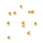 Brass Spacer Beads, Long-Lasting Plated, Round, Real 18K Gold Plated, 2mm, Hole: 0.5mm(KK-F824-101A-G)