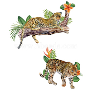 PVC Wall Stickers, for Wall Decoration, Leopard Pattern, 290x900mm(DIY-WH0228-432)