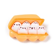 Supermarket Theme Opaque Resin Decoden Cabochons, Eggs, Creamy White, 20.5x31x9mm(RESI-N039-115A)