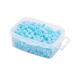 1 Box 5mm Hama Beads PE DIY Fuse Beads Refills for Kids, Tube, Deep Sky Blue, 5x5mm, Hole: 3mm, about 500pcs/box(DIY-X0047-25-B)