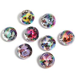 100Pcs Plating Acrylic Beads, Bead in Bead, Round, Mixed Color, 16mm, Hole: 2.4mm(PW-WG98A55-01)