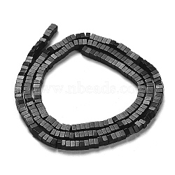 Natural Agate Beads Strands, Dyed, Square, Black, 2.5x2.5x1.5mm, Hole: 1mm, about 236pcs/strand, 15.08''(38.3cm)(G-M422-A01-01A)