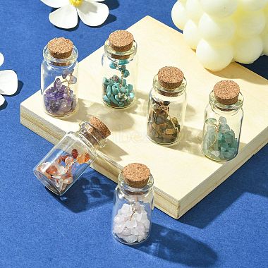 decoración de botella de deseos de vidrio transparente(AJEW-JD00011)-2
