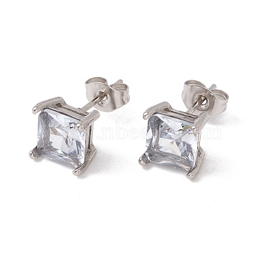6 Pairs Tiny Cubic Zirconia Square Stud Earrings(EJEW-G291-01D-M)-3