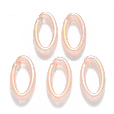 LightSalmon Oval Acrylic Quick Link Connectors