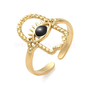 Black Evil Eye 304 Stainless Steel Finger Rings