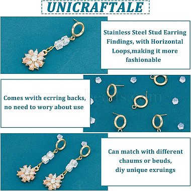 20Pcs 304 Stainless Steel Stud Earring Findings(STAS-UN0038-68)-4