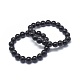 Synthetic Black Stone Bead Stretch Bracelets(X-BJEW-K212-B-032)-1