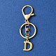 304 Stainless Steel Initial Letter Charm Keychains(KEYC-YW00005-04)-1