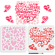 US 1 Set Valentine's Day PET Hollow Out Drawing Painting Stencils(DIY-MA0002-98)-1
