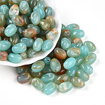 Transparent Acrylic Beads, Oval, Two Tone, Medium Turquoise, 14x10x8.6mm, Hole: 1.8~2mm, about 595pcs/500g(TACR-T028-38H)