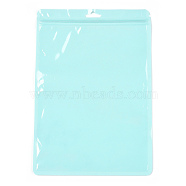 Macaron Color Plastic Yin-yang Zip Lock Bags, Resealable Bags, Self Seal Bags, Top Seal, Rectangle, Pale Turquoise, 25.9x17.9x0.15cm, Unilateral Thickness: 2 Mil(0.05mm)(OPP-N001-01A-09)