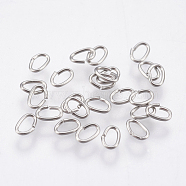 304 Stainless Steel Open Jump Rings, Oval, Stainless Steel Color, 24 Gauge, 3.5x2.5x0.5mm, Inner diameter: 1.5x2.5mm, about 500pcs/10g(X-STAS-P196-15)