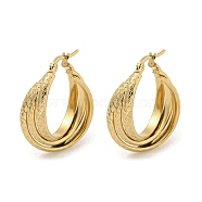 304 Stainless Steel Earrings for Women, Teardrop, Golden, 30x9.5mm(EJEW-E305-17G-03)