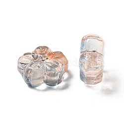 Transparent Normal Glass Beads, Flower, Saddle Brown, 13x13.5x6mm, Hole: 1.2mm(GLAA-C022-01H)