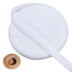 25m Polyester Ribbon, for Garment Accessories, White, 1-1/8 inch(30mm), about 27.34 Yards(25m)/Set(OCOR-OC0001-80A)
