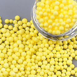 Small Craft Foam Balls, Round, for DIY Wedding Holiday Crafts Making, Yellow, 2.5~3.5mm(KY-T007-08B)
