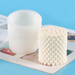 Column Food Grade Silicone Candle Molds, For Candle Making, White, 7.7x8.5cm(PW-WG80832-01)