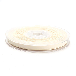 Double Face Matte Satin Ribbon, Polyester Satin Ribbon, Creamy White, (1/4 inch)6mm, 100yards/roll(91.44m/roll)(SRIB-A013-6mm-815)