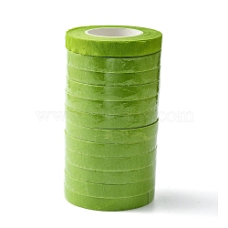 Masking Tape, Tape Textured Paper, for Painting, Bundling of Leaves and Flowers, Yellow Green, 1.2cm, 30 yards/roll, 12 rolls/set(AJEW-P121-A09)