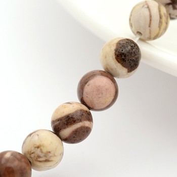 Natural Australian Agate Round Bead Strands, 10mm, Hole: 1mm, about 19pcs/strand, 7.5 inch
