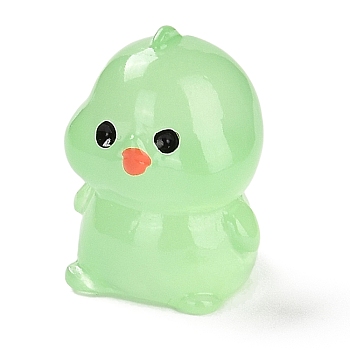 Chick Luminous Resin Display Decorations, Glow in the Dark, for Car or Home Office Desktop Ornaments, Lime, 15x15x20mm