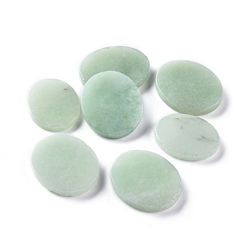 Natural Green Aventurine Cabochons, Oval, 28.6~32.6x22.7~27x3.5~4.7mm