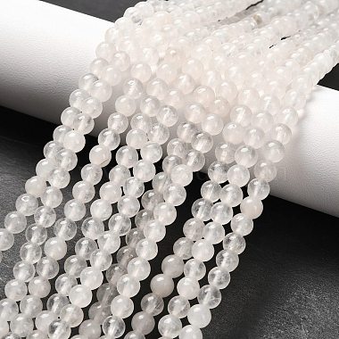 Natural White Jade Round Bead Strands(X-G-P072-08-4mm)-1