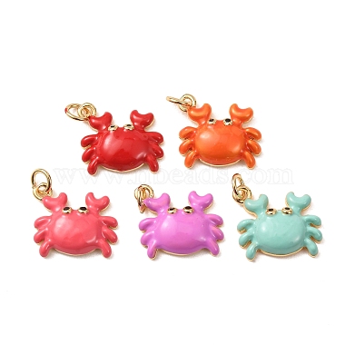 Brass with Enamel Pendants(KK-CBA2F11-08A-G)-1