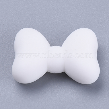 29mm White Polygon Silicone Beads