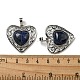 Natural Sodalite Peach Love Heart Pendants(G-G158-01P)-3